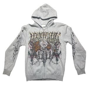 New Vitriol Men's Gray Zip-Up Hoodie - Size Medium
